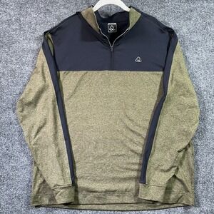 Deolax 1/4 Zip Pullover Jacket Men's XL Green Pullover Stretch Performance Golf